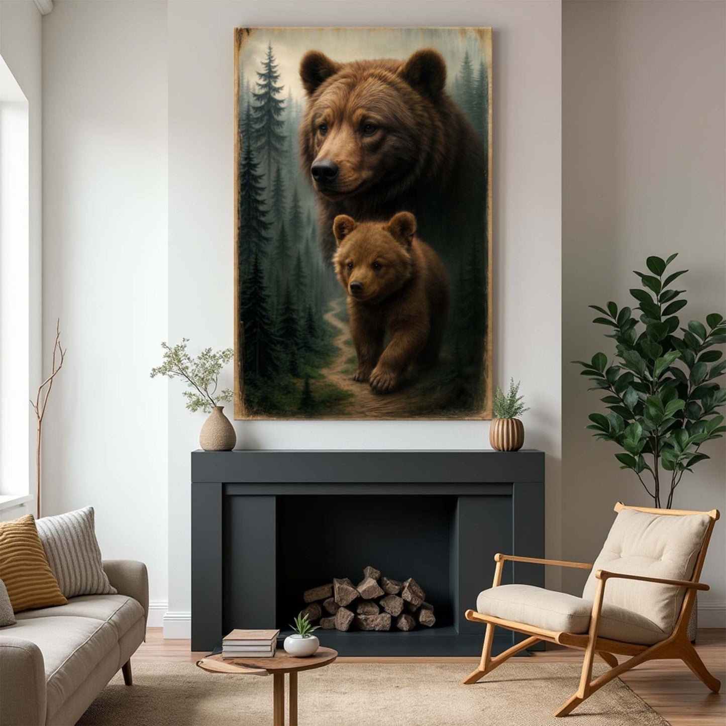 Guided by the Wild – Bear and Cub Wall Art