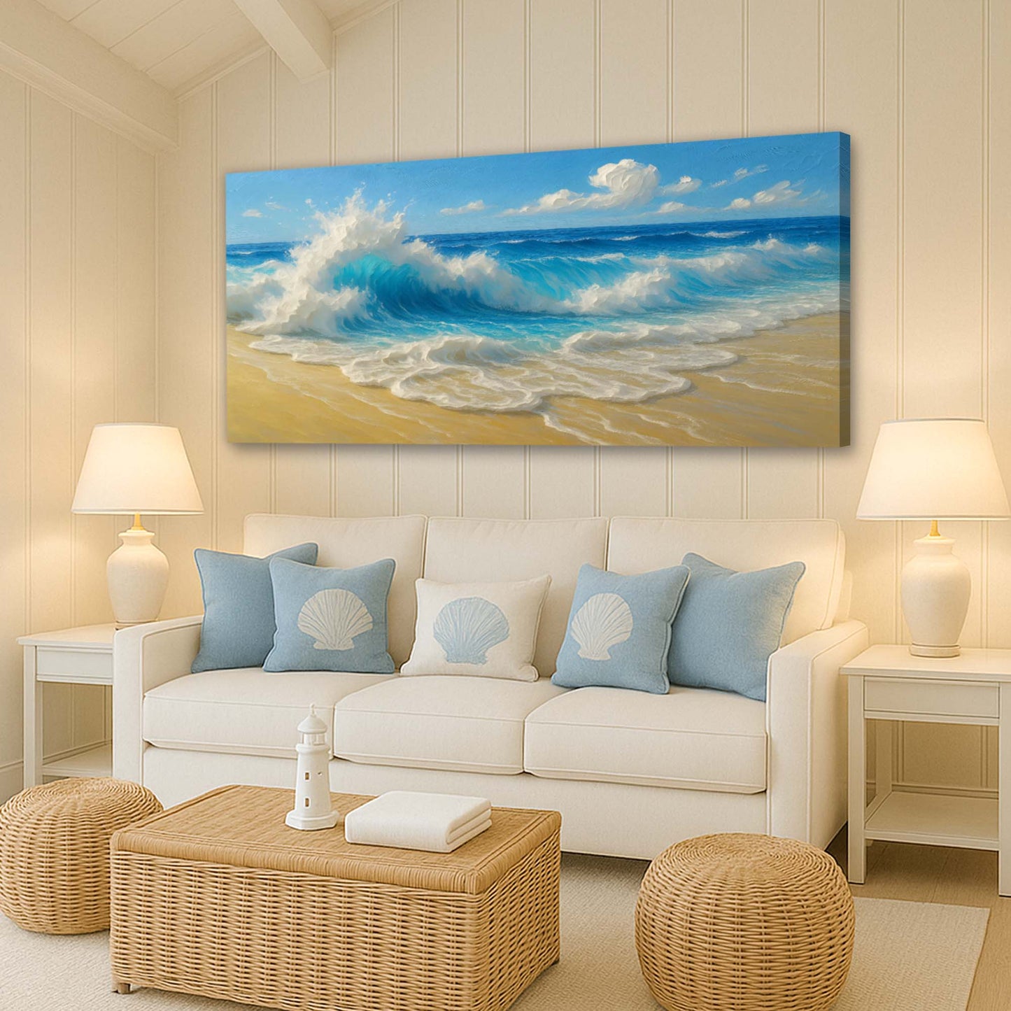 Coastal Morning Wave – Canvas Wall Art V