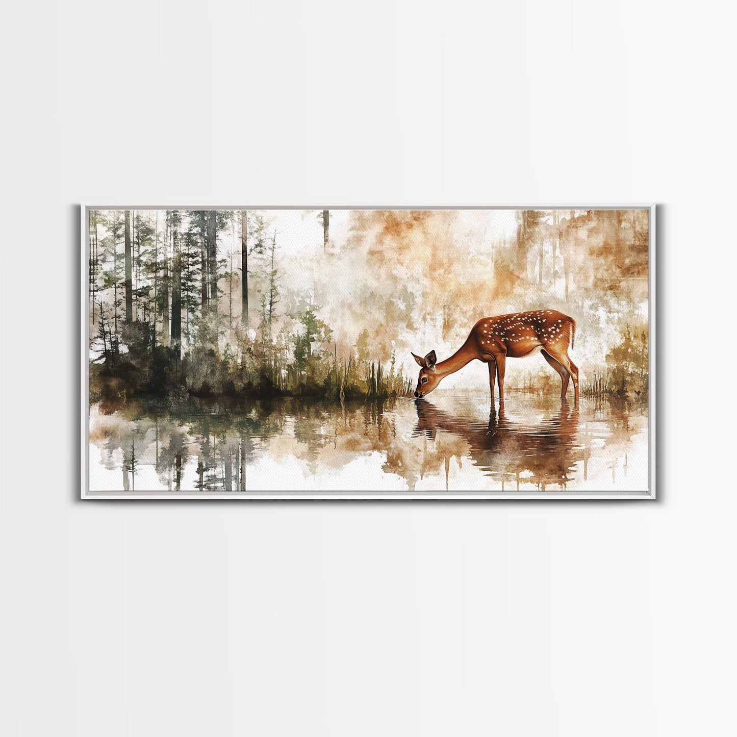 Forest Edge Deer – Woodland Nature Wall Art