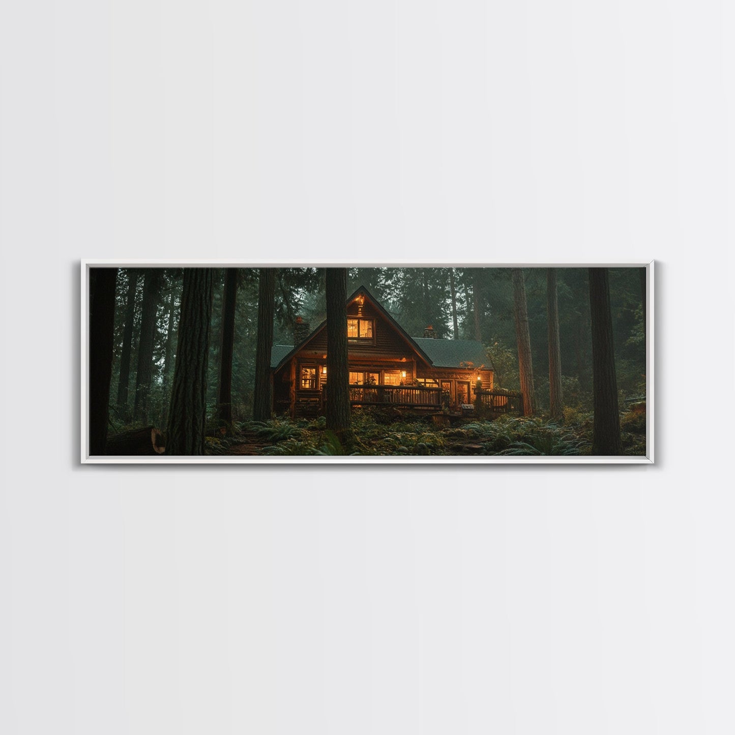 Cabin in the Pines – Cozy Woodland Retreat Wall Art