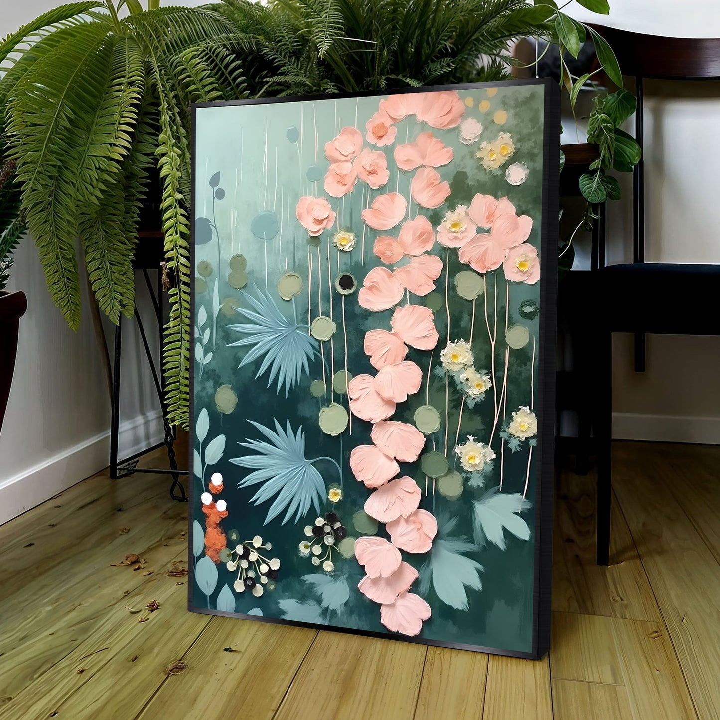 Secret Garden Wall Art II — Modern Botanical Canvas Wall Art