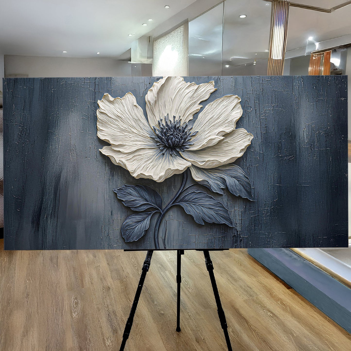 Textured Floral Bloom – Canvas Wall Art