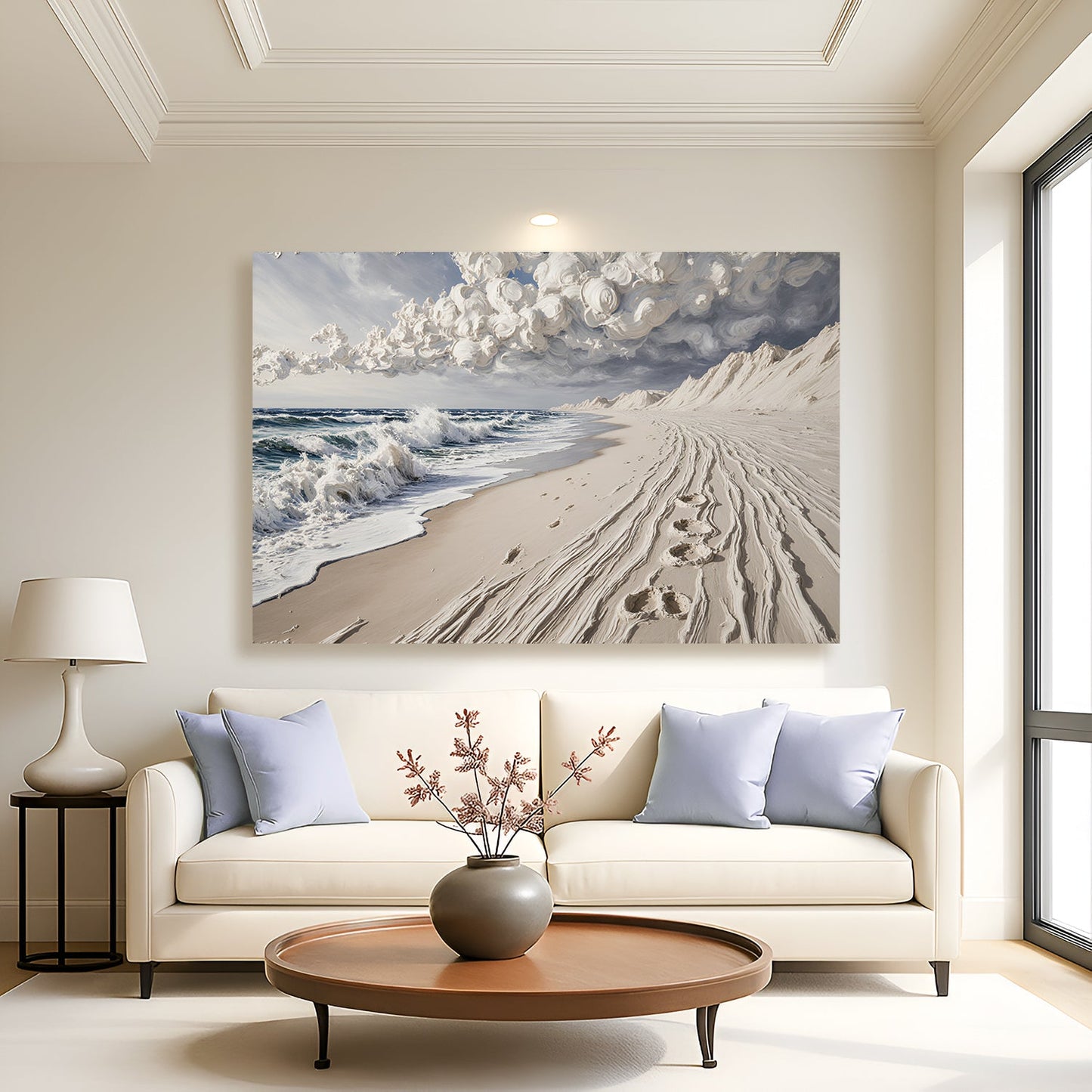 Footprints in the Sand – Coastal Canvas Wall Art