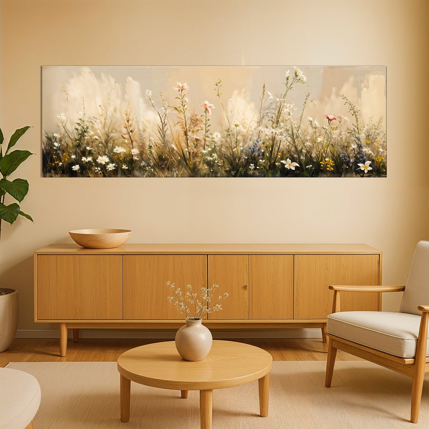 Soft Wildflower Field – Canvas Wall Art