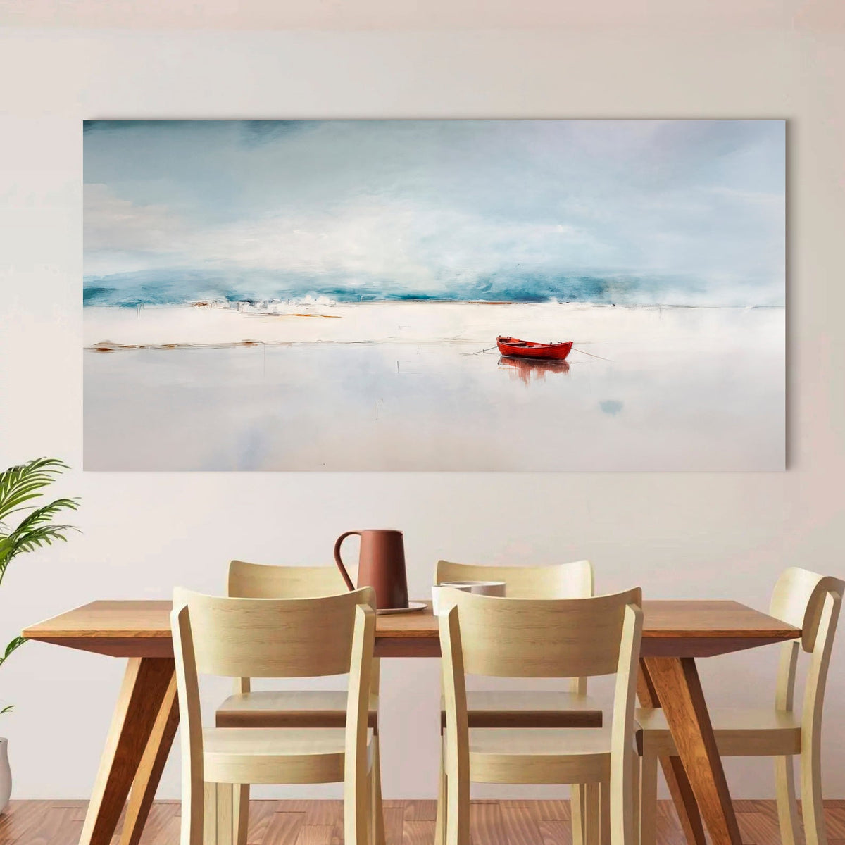 A Quiet Place to Drift, Coastal Canvas Wall Art, Minimalist Nature Decor