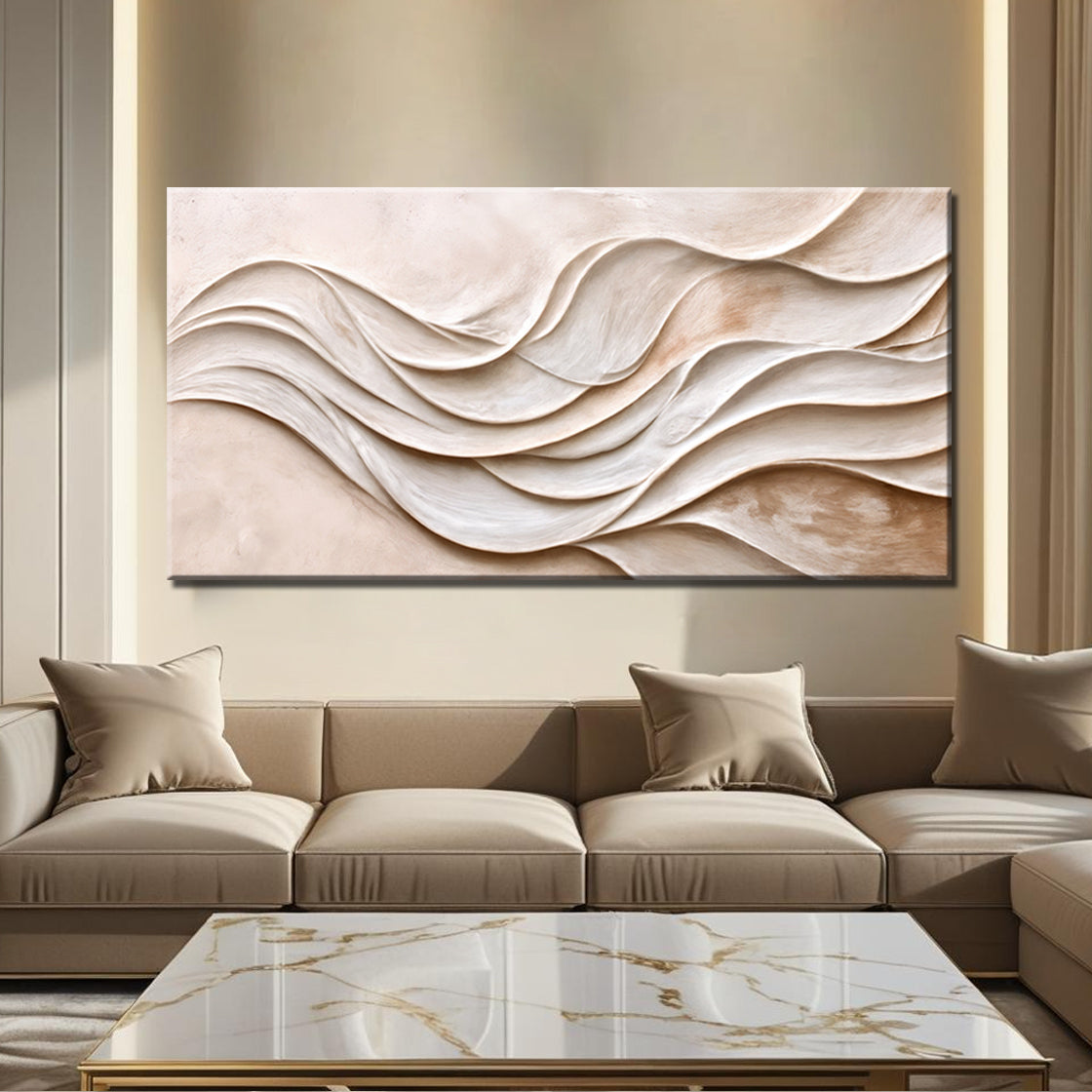 Minimal Drift XIII – Modern Neutral Abstract Canvas Art