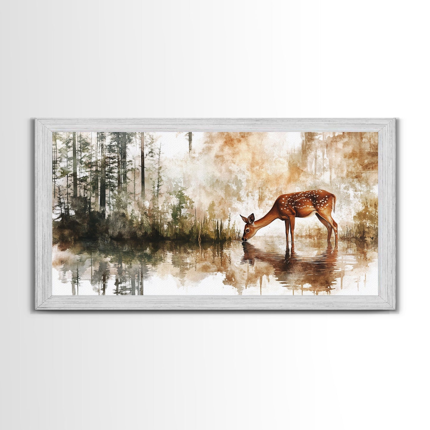 Forest Edge Deer – Woodland Nature Wall Art