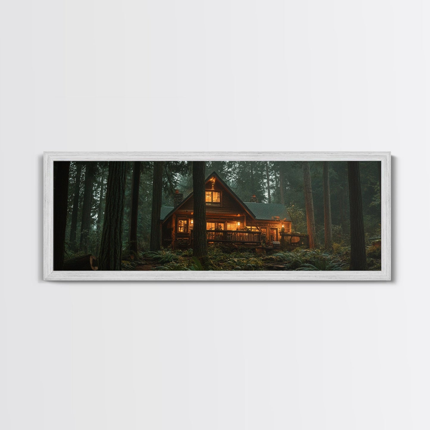 Cabin in the Pines – Cozy Woodland Retreat Wall Art