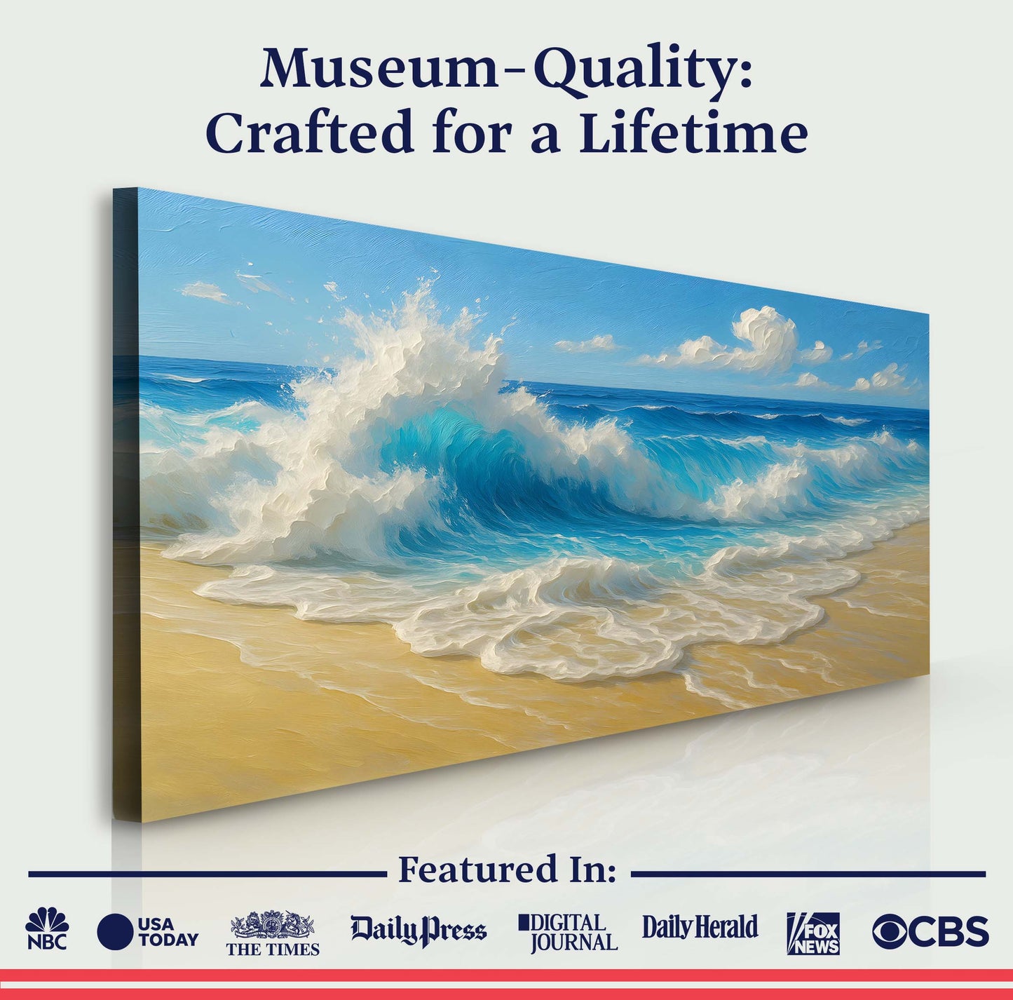Coastal Morning Wave – Canvas Wall Art V
