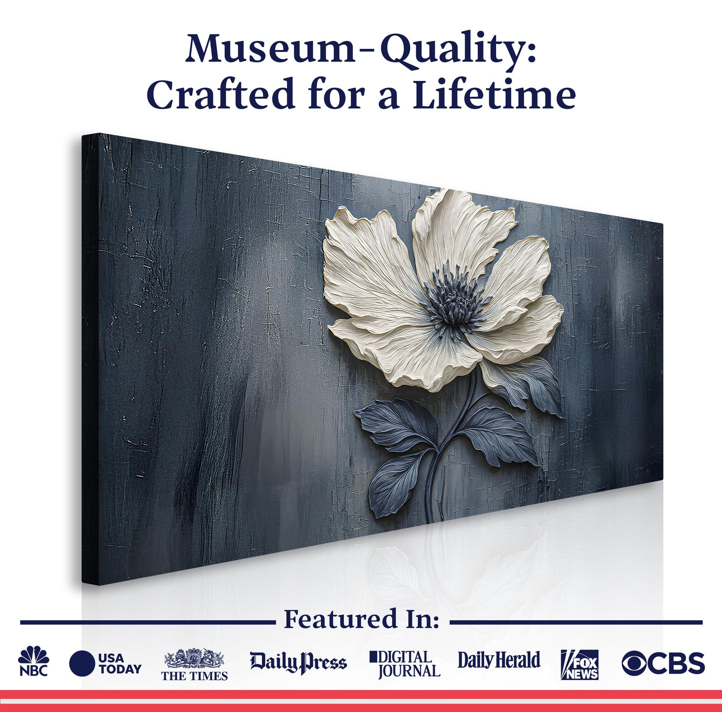 Textured Floral Bloom – Canvas Wall Art