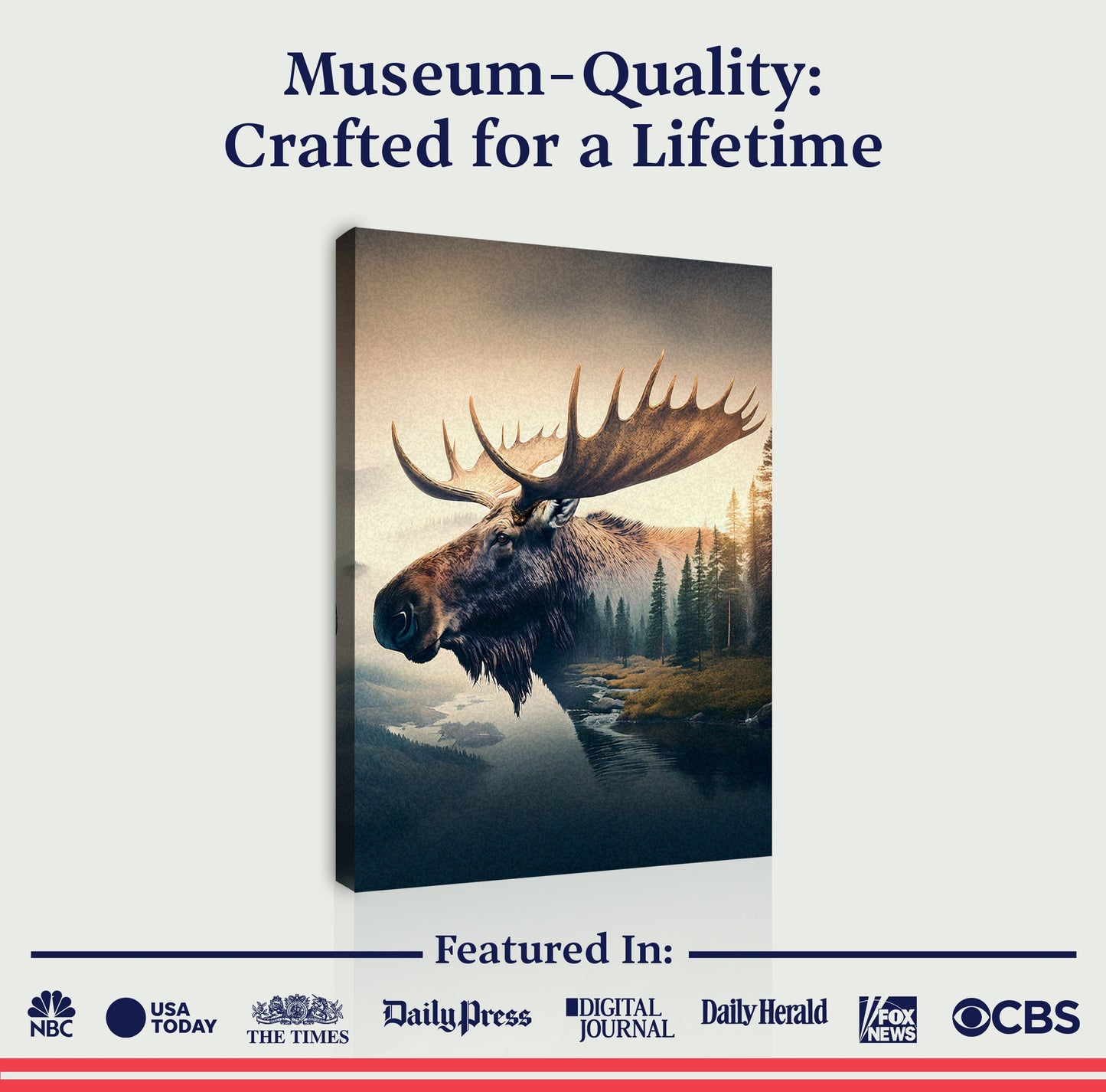 Echo of the North – Moose Landscape Canvas Art