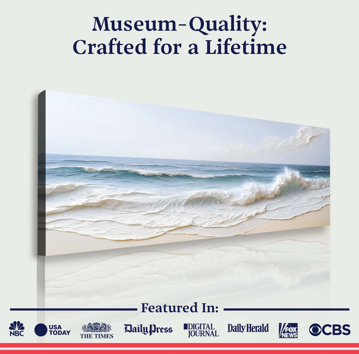 Ocean Wave Seascape – Coastal Shoreline Wall Art