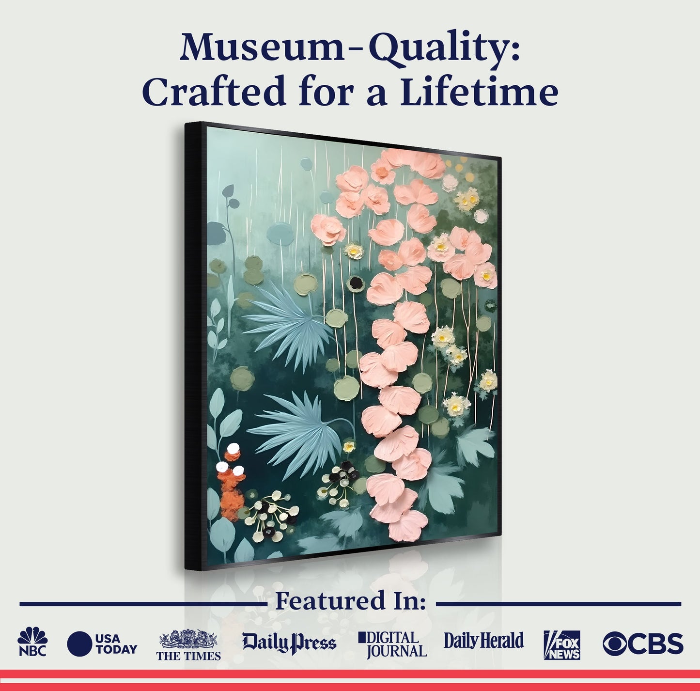 Secret Garden Wall Art II — Modern Botanical Canvas Wall Art