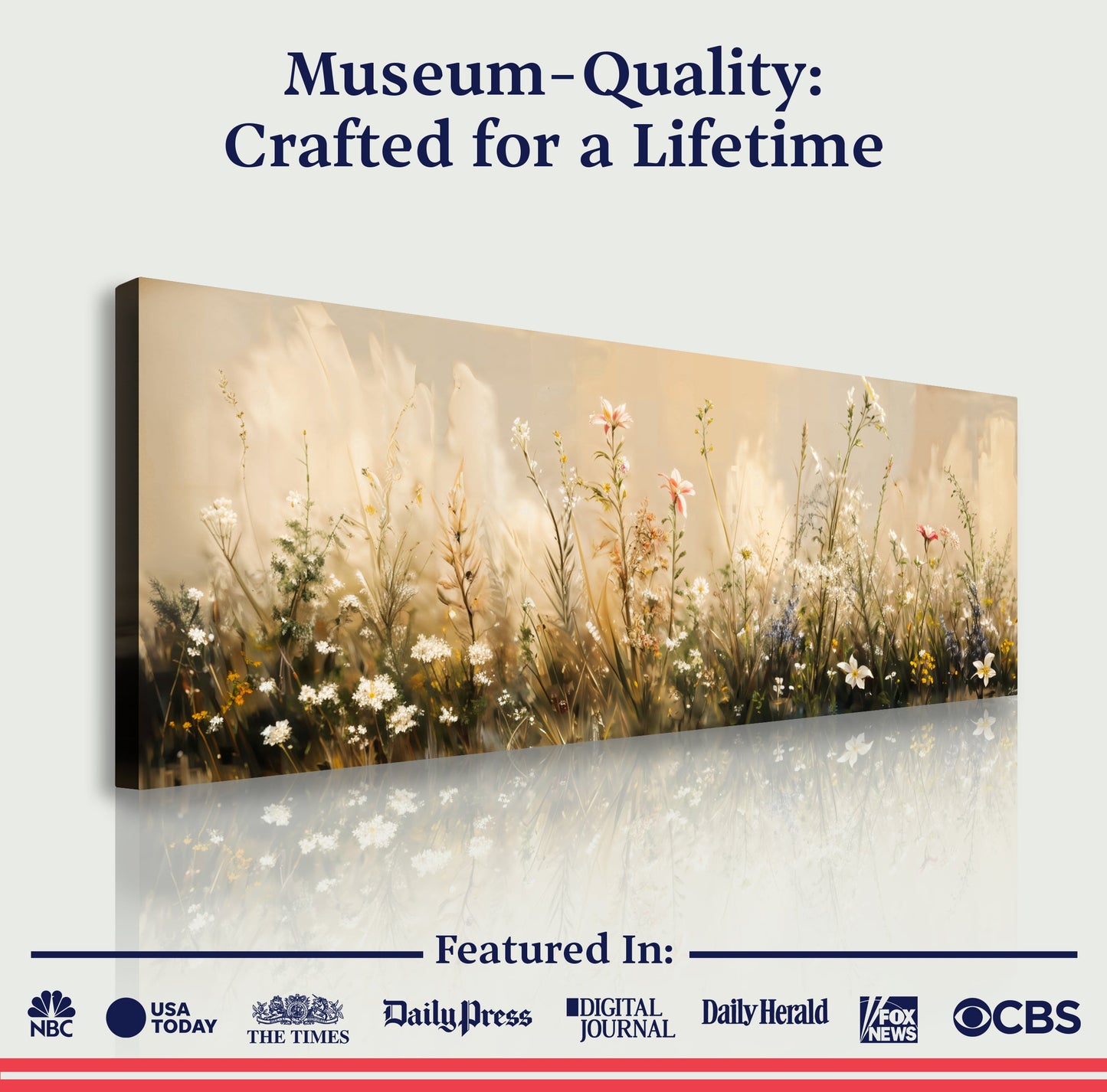 Soft Wildflower Field – Canvas Wall Art