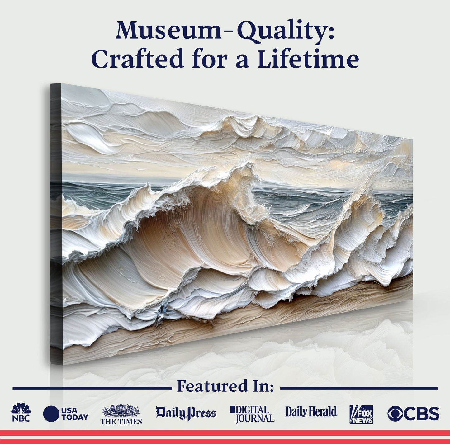 Ocean Waves – Textured Coastal Wall Art