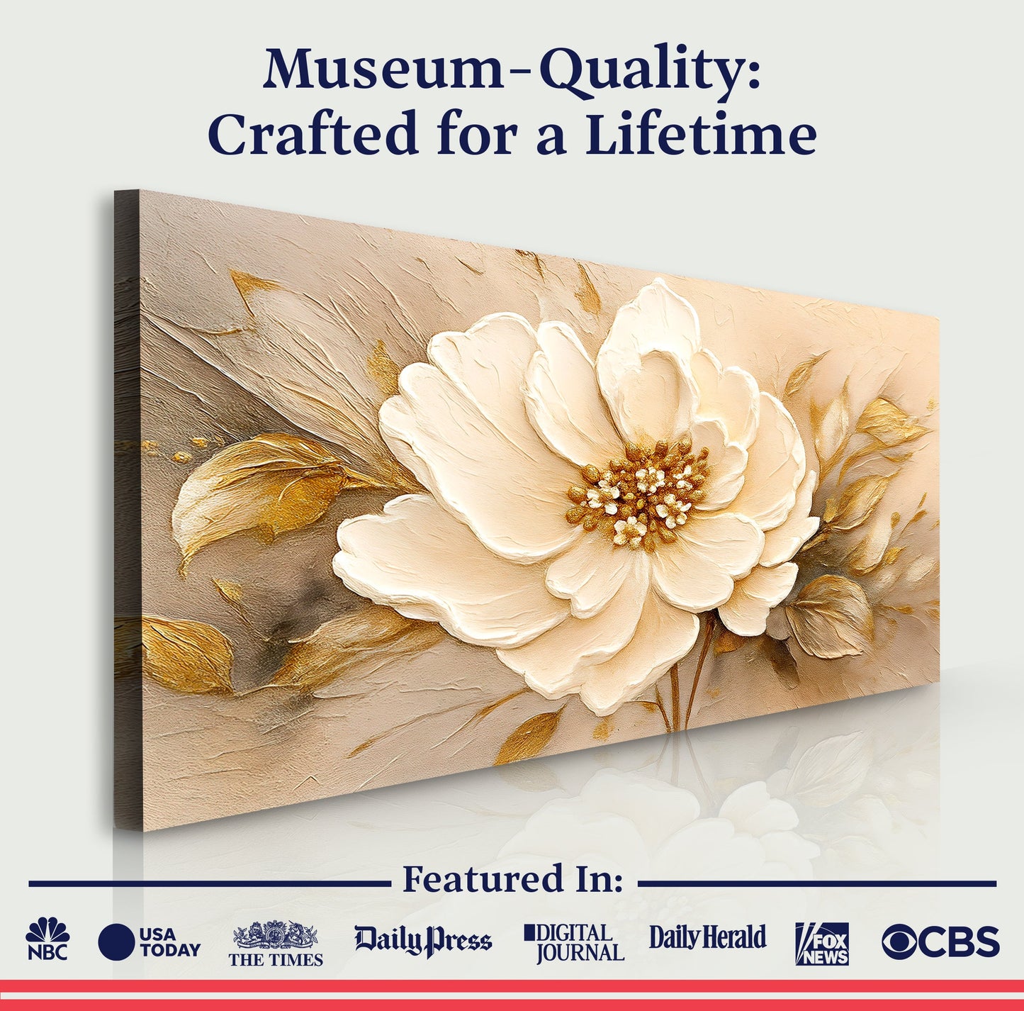 Golden Petal Harmony – Minimalist Floral Wall Art