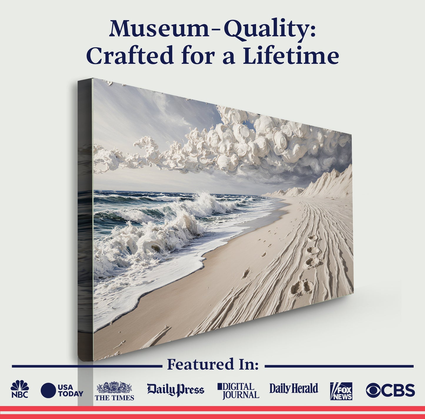 Footprints in the Sand – Coastal Canvas Wall Art