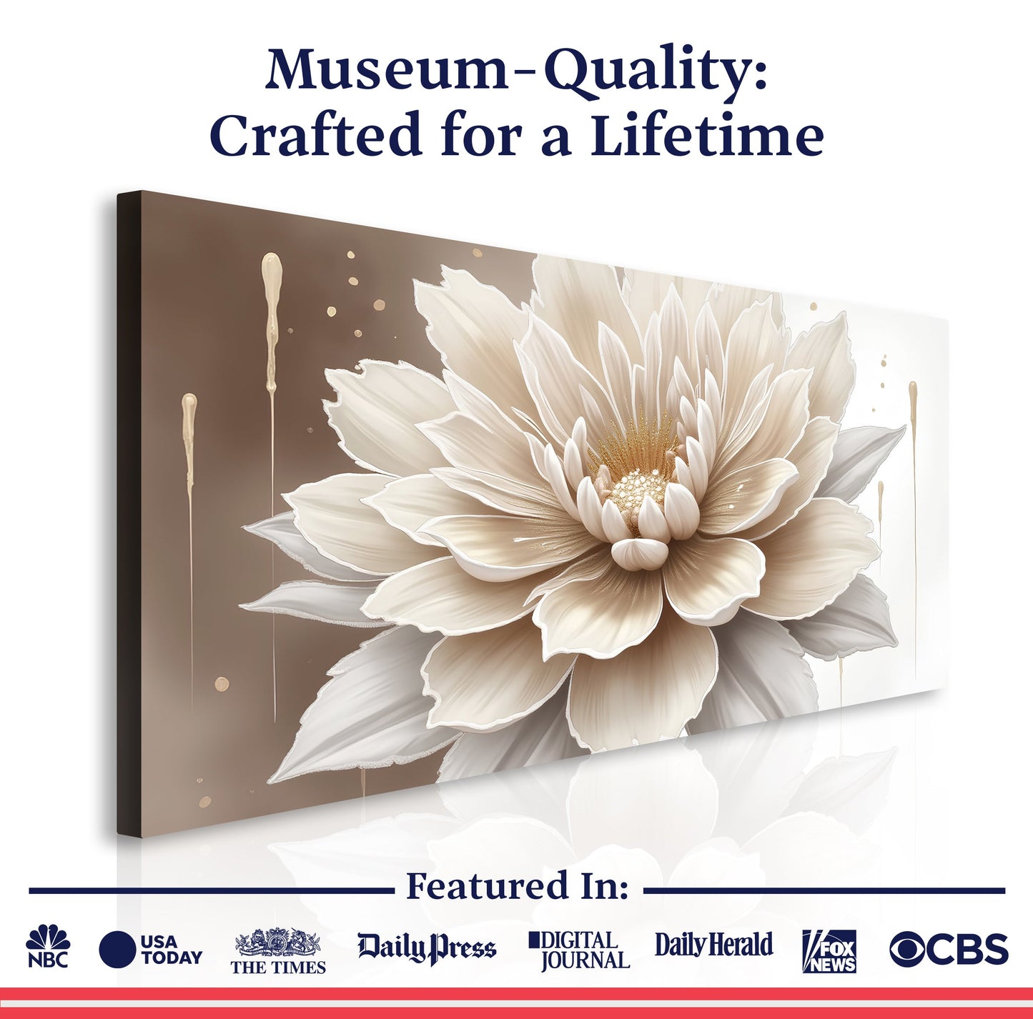 Beige Bloom Elegance – Abstract Floral Canvas Wall Art