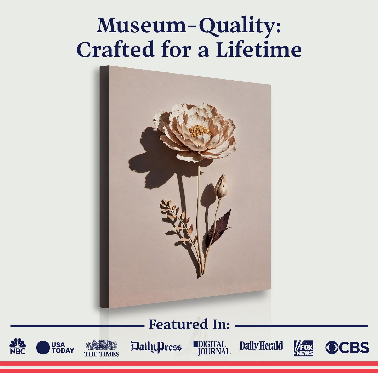 Shadowed Bloom – Minimalist Floral Wall Art