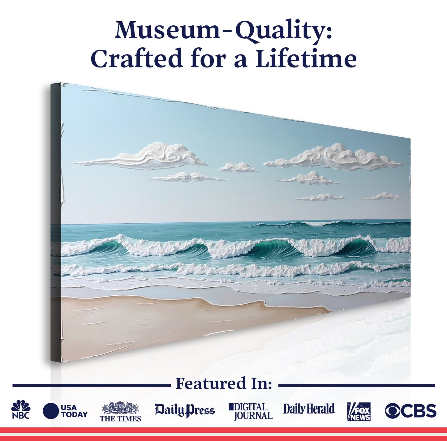 Serene Ocean Wave XI – Coastal Shoreline Wall Art