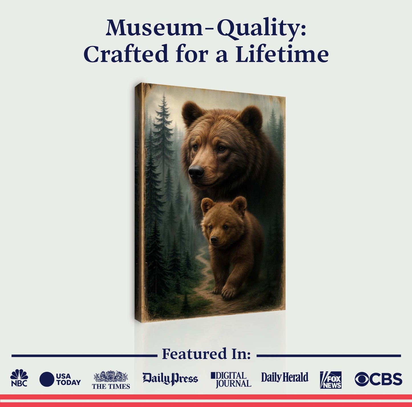 Guided by the Wild – Bear and Cub Wall Art
