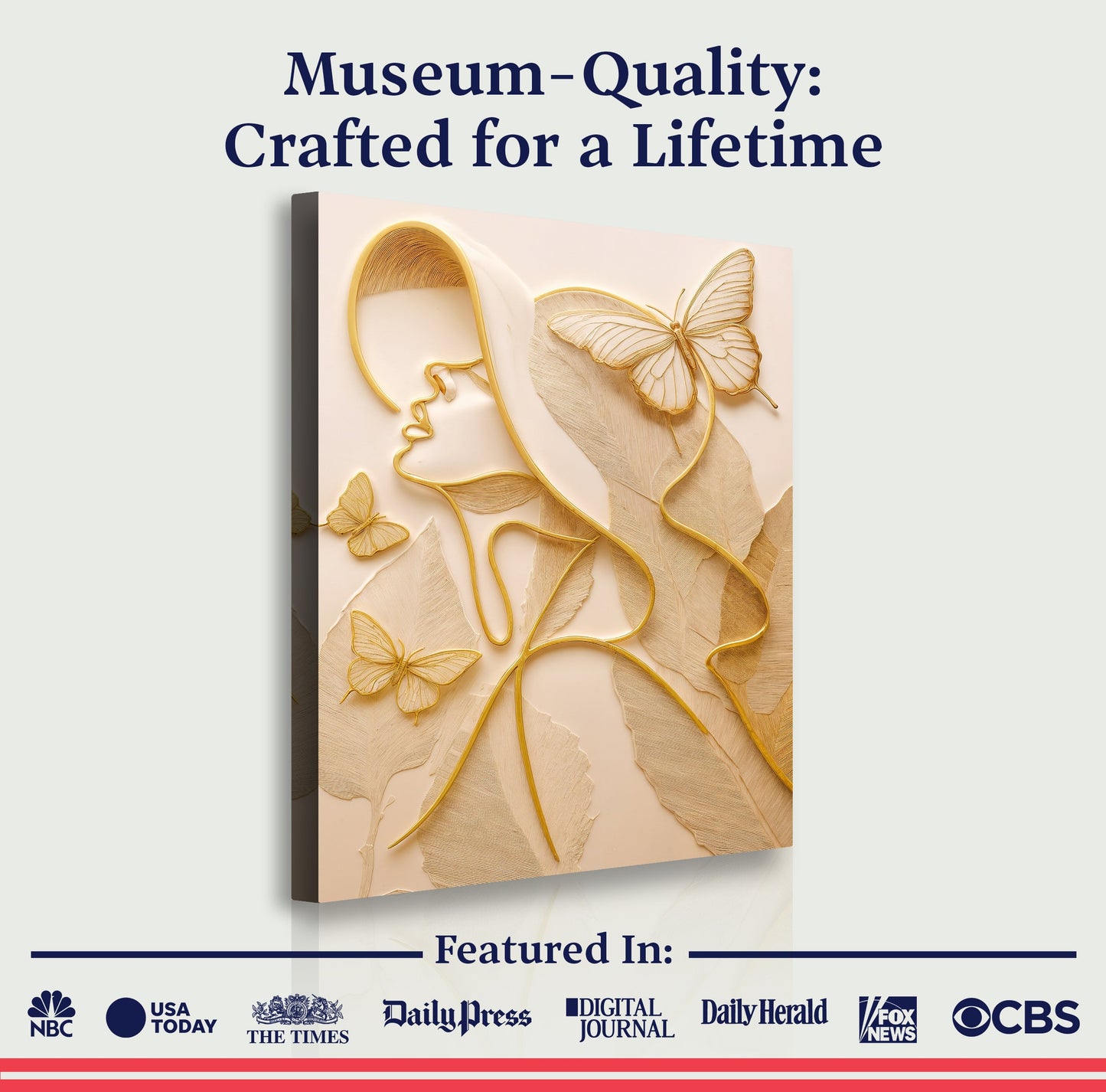 Golden Forest Muse – Japandi Sculptural Silhouette Wall Art
