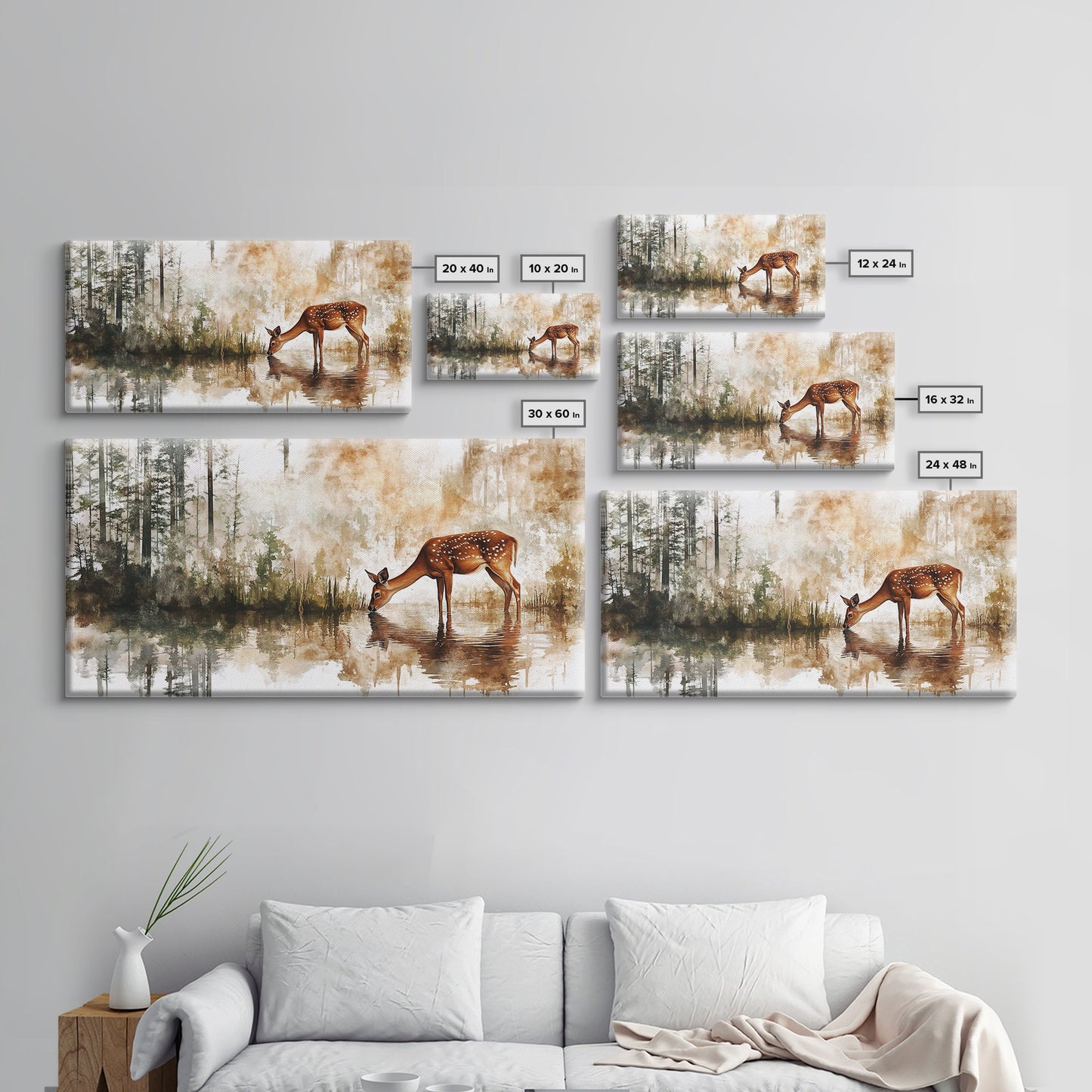 Forest Edge Deer – Woodland Nature Wall Art