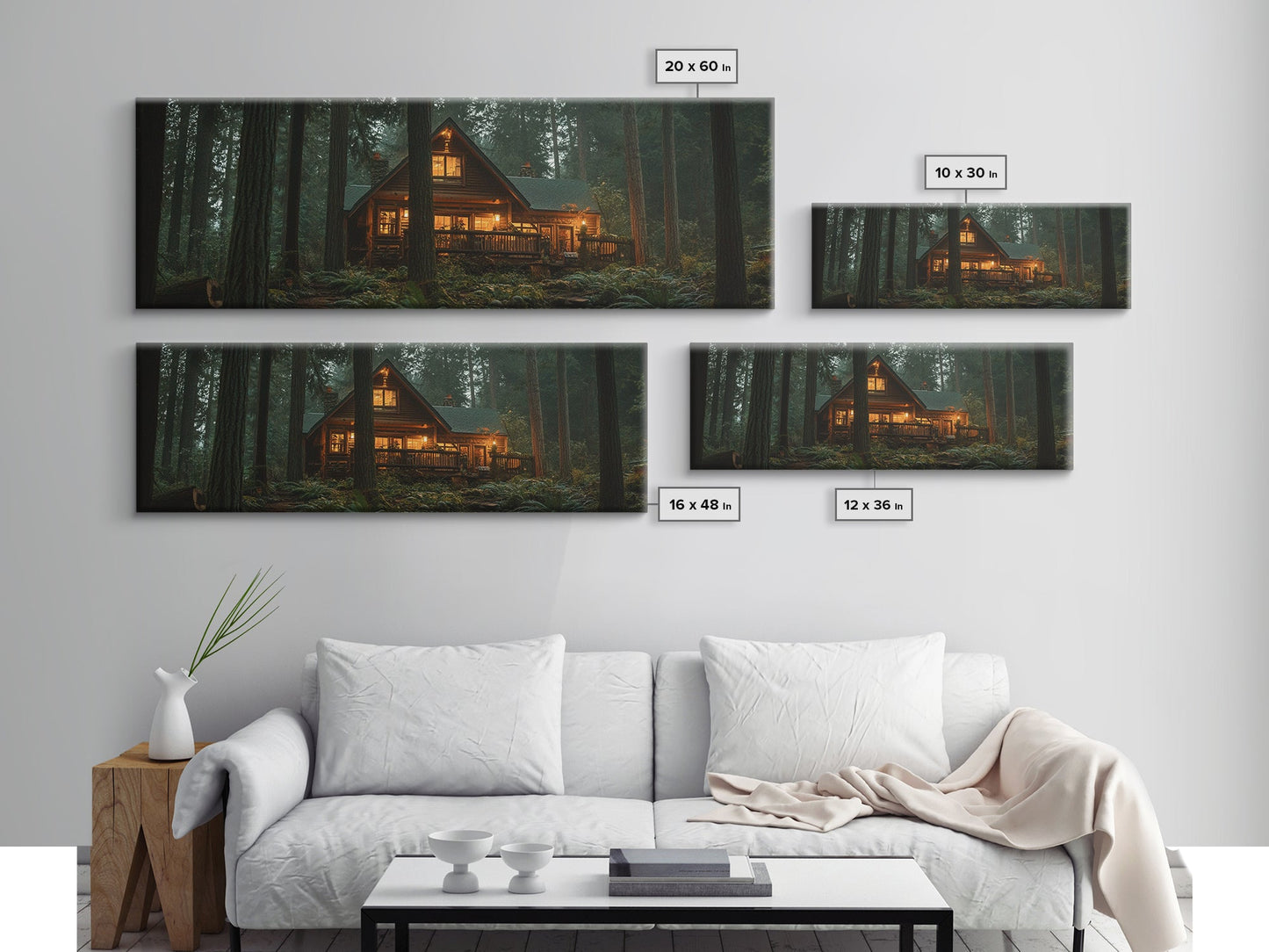 Cabin in the Pines – Cozy Woodland Retreat Wall Art