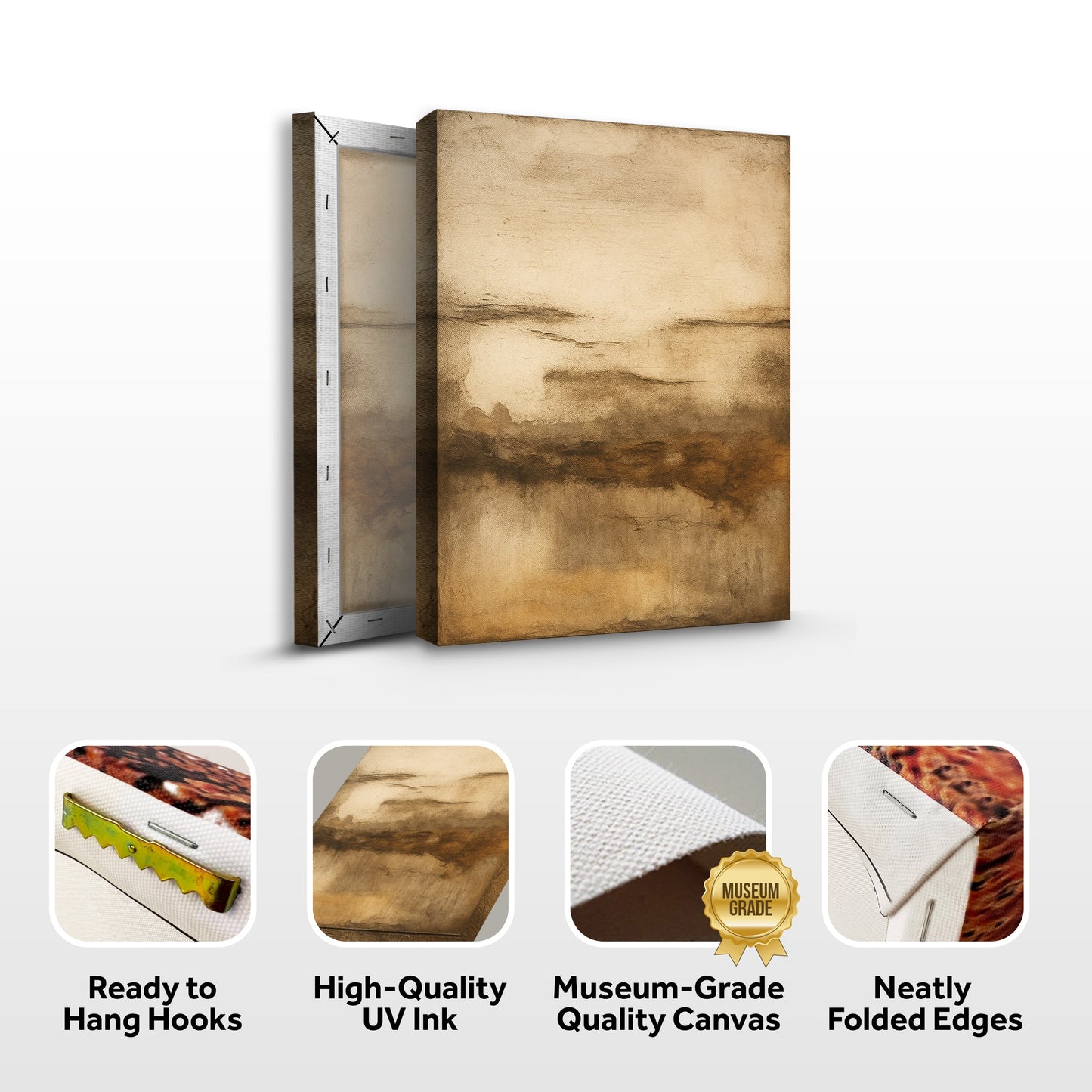 Soft Horizon – Neutral Abstract Canvas Art