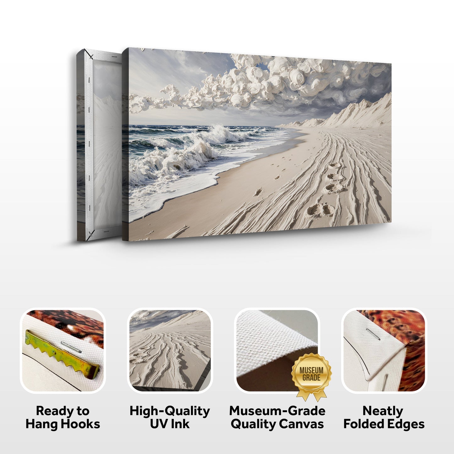 Footprints in the Sand – Coastal Canvas Wall Art