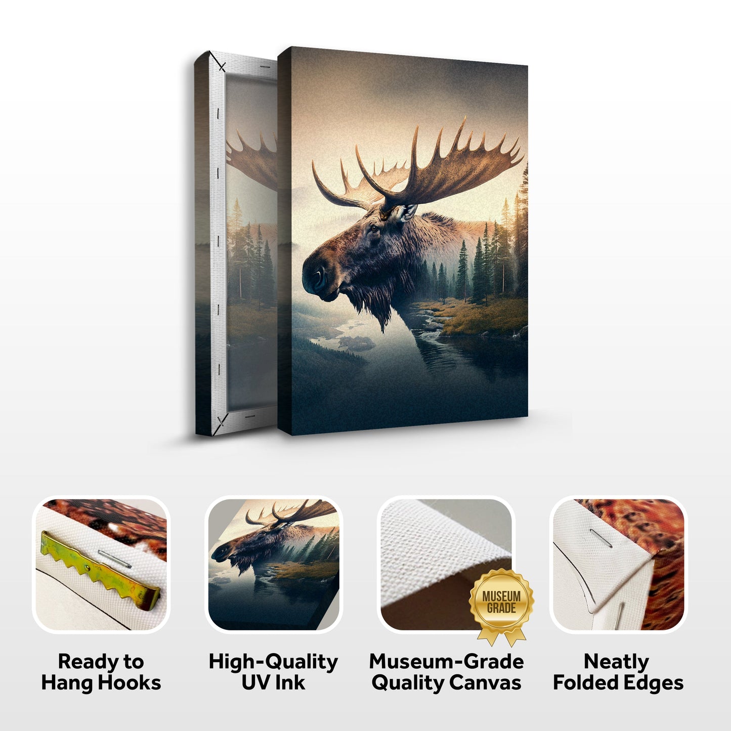 Echo of the North – Moose Landscape Canvas Art