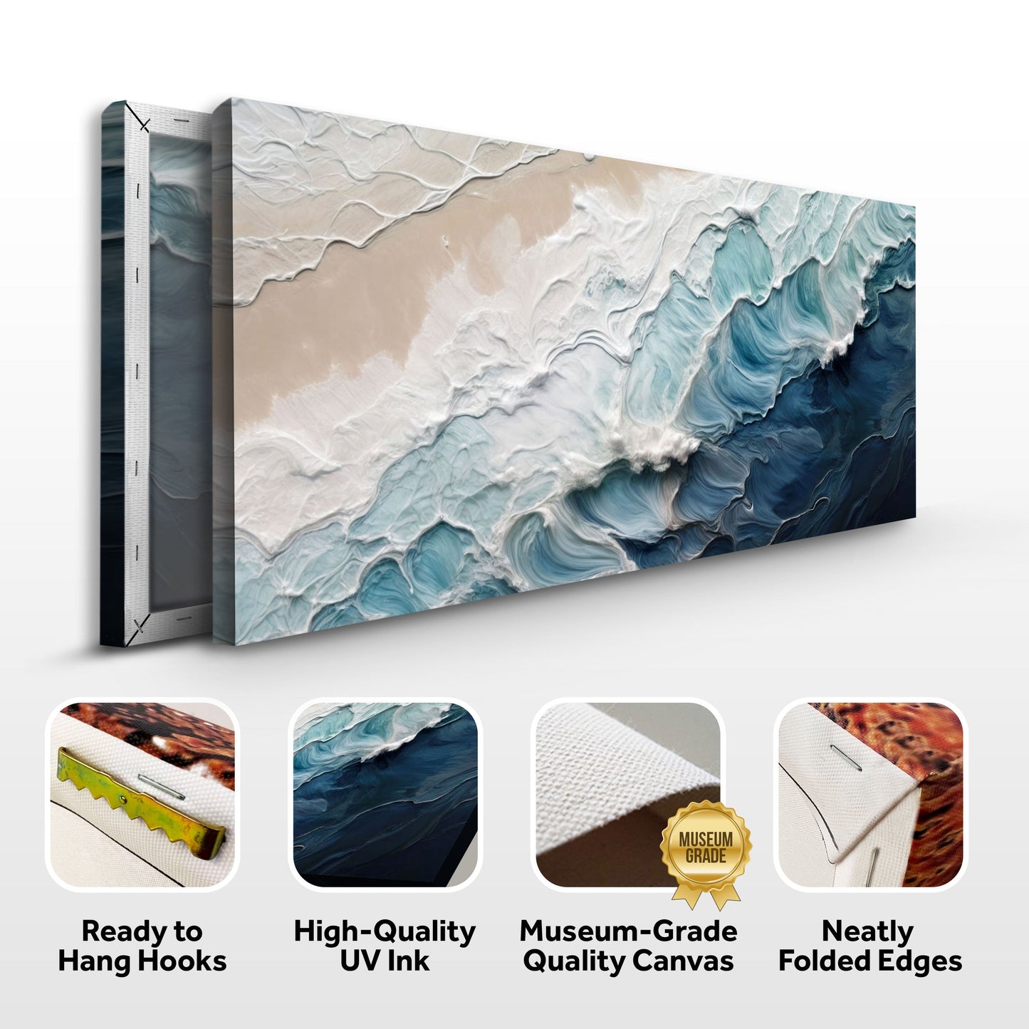 Crashing Coastal Waves – Ocean Shoreline Wall Art