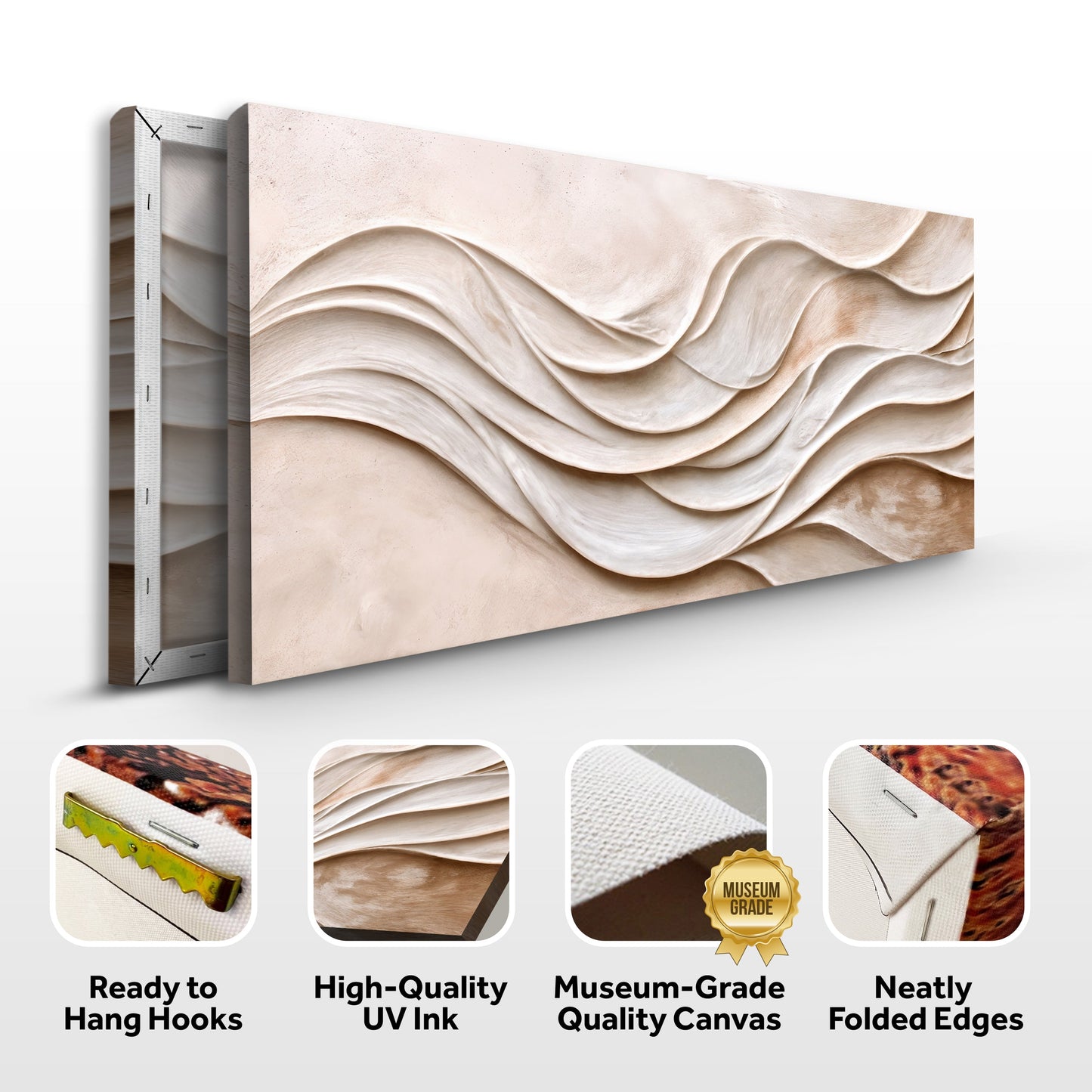 Minimal Drift XIII – Modern Neutral Abstract Canvas Art