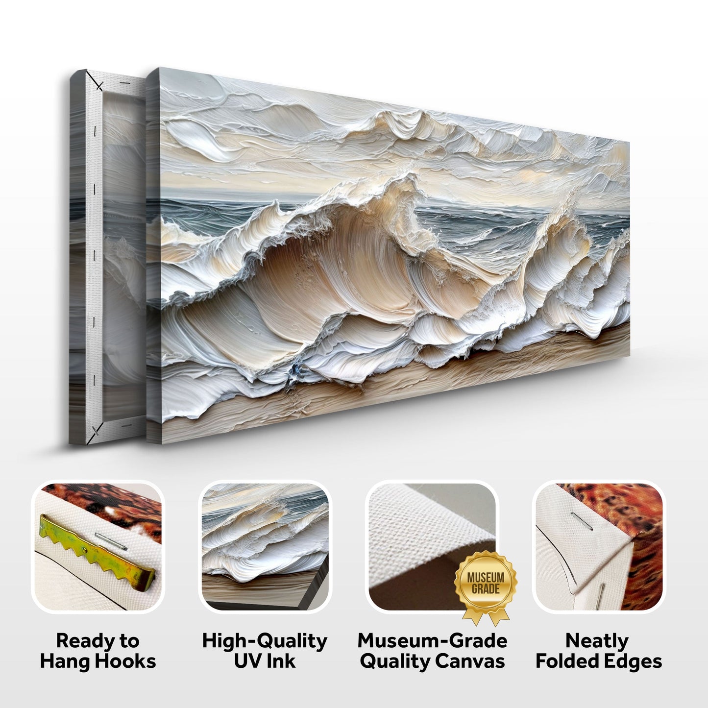 Ocean Waves – Textured Coastal Wall Art