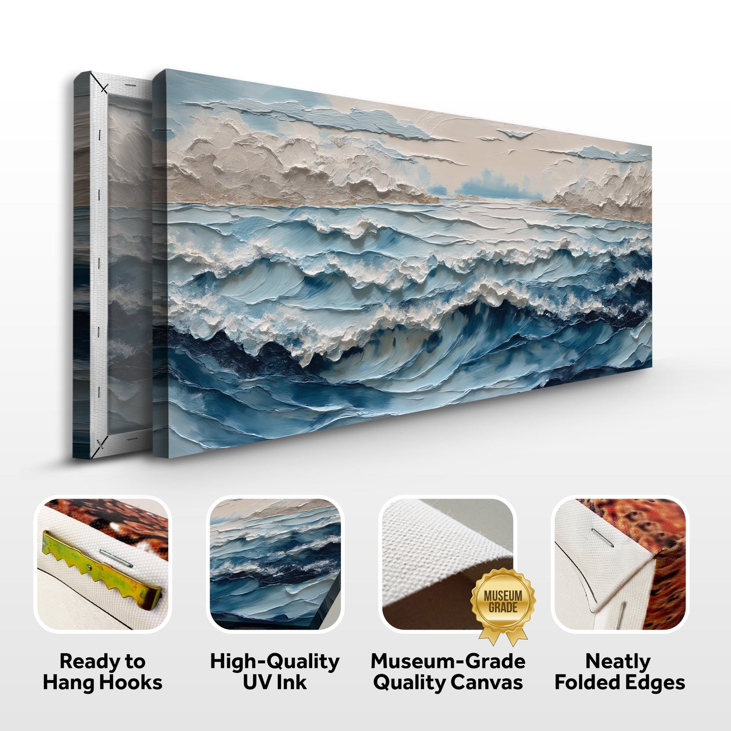 Ocean Embrace – Textured Canvas Wall Art