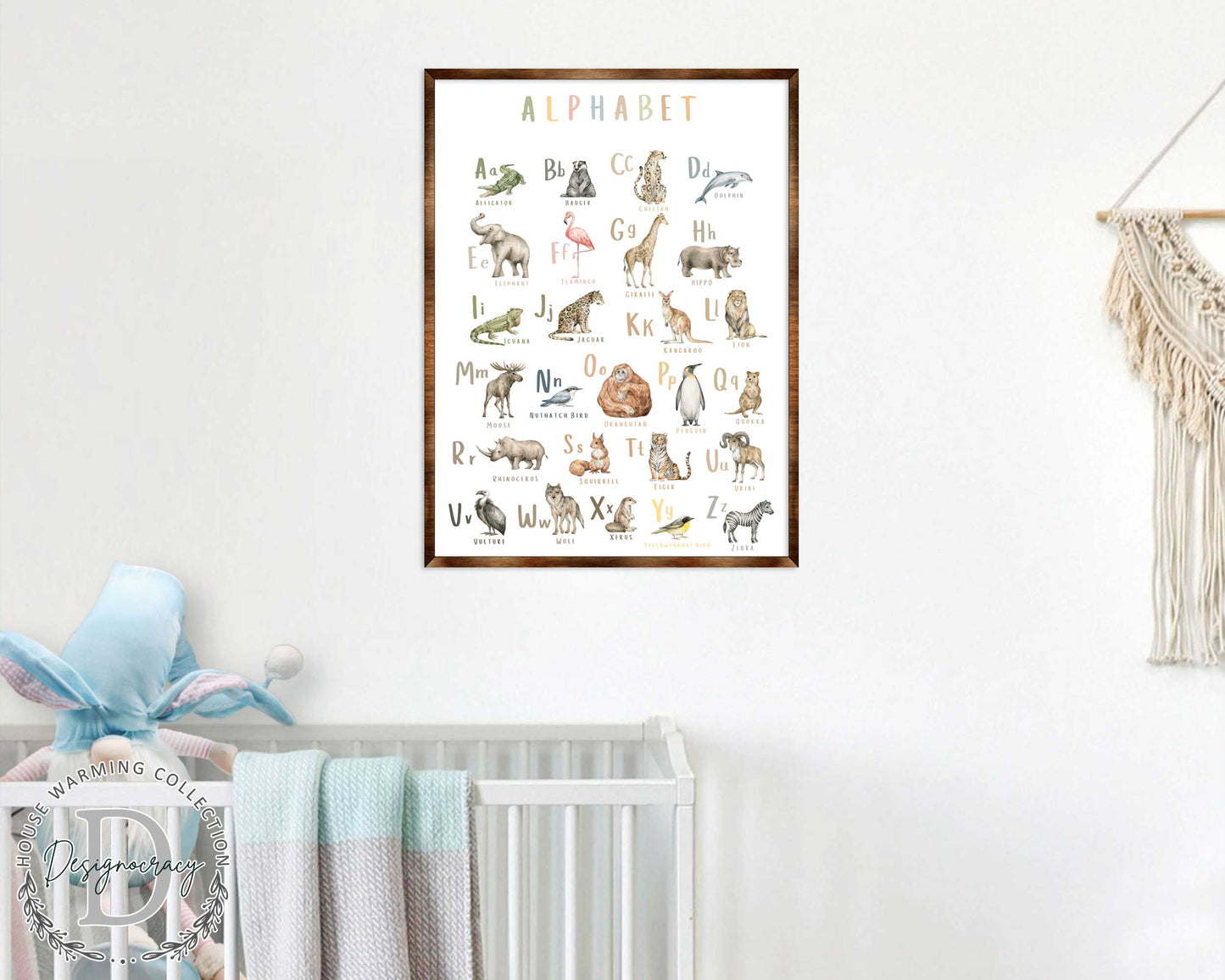 Animal Alphabet Art – Wooden Educational Wall Decor