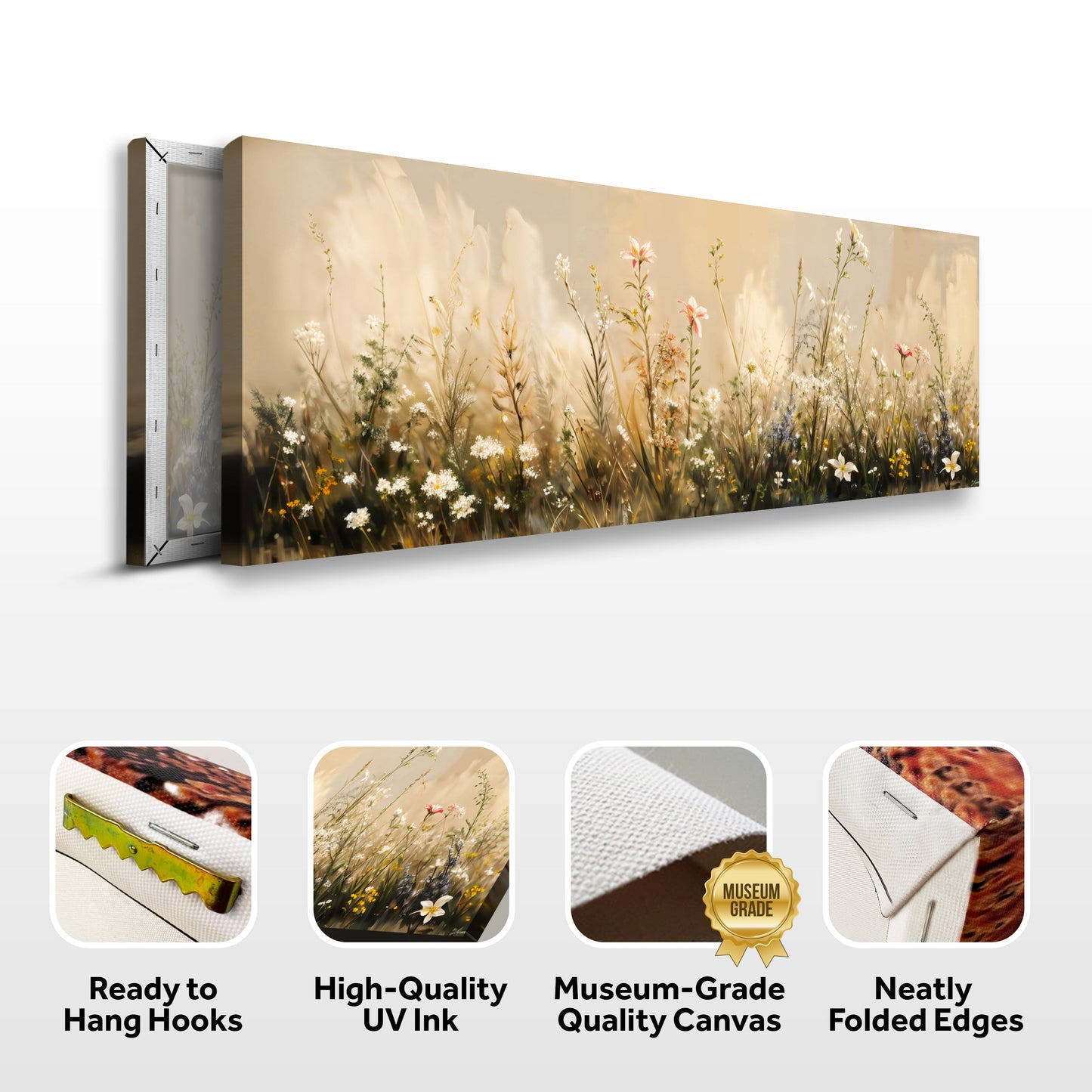 Soft Wildflower Field – Canvas Wall Art