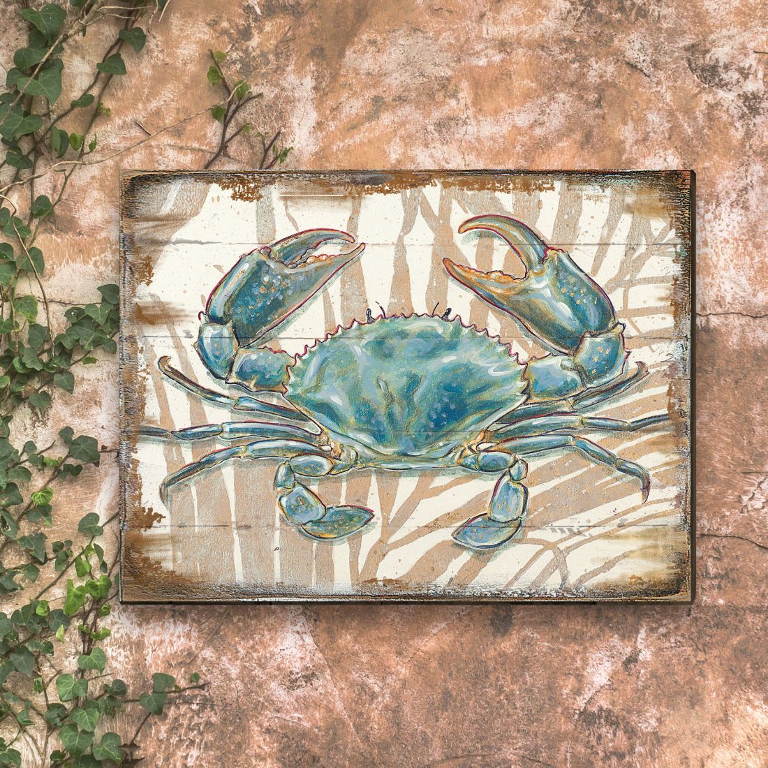 Tangerang Crab — Handcrafted Coastal Wooden Wall Art (Nature Wonders 95224‑2B)