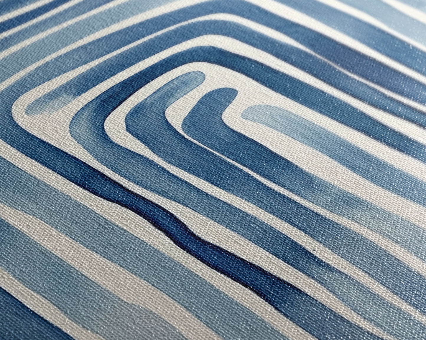 Blue Arc Flow – Japandi Minimal Abstract Wall Art
