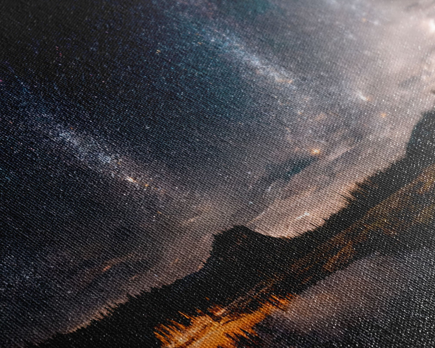 Starry Night Sky Over Montana – 3 Piece Wall Art Set, Travel Photography Canvas, Ready‑to‑Hang Triptych