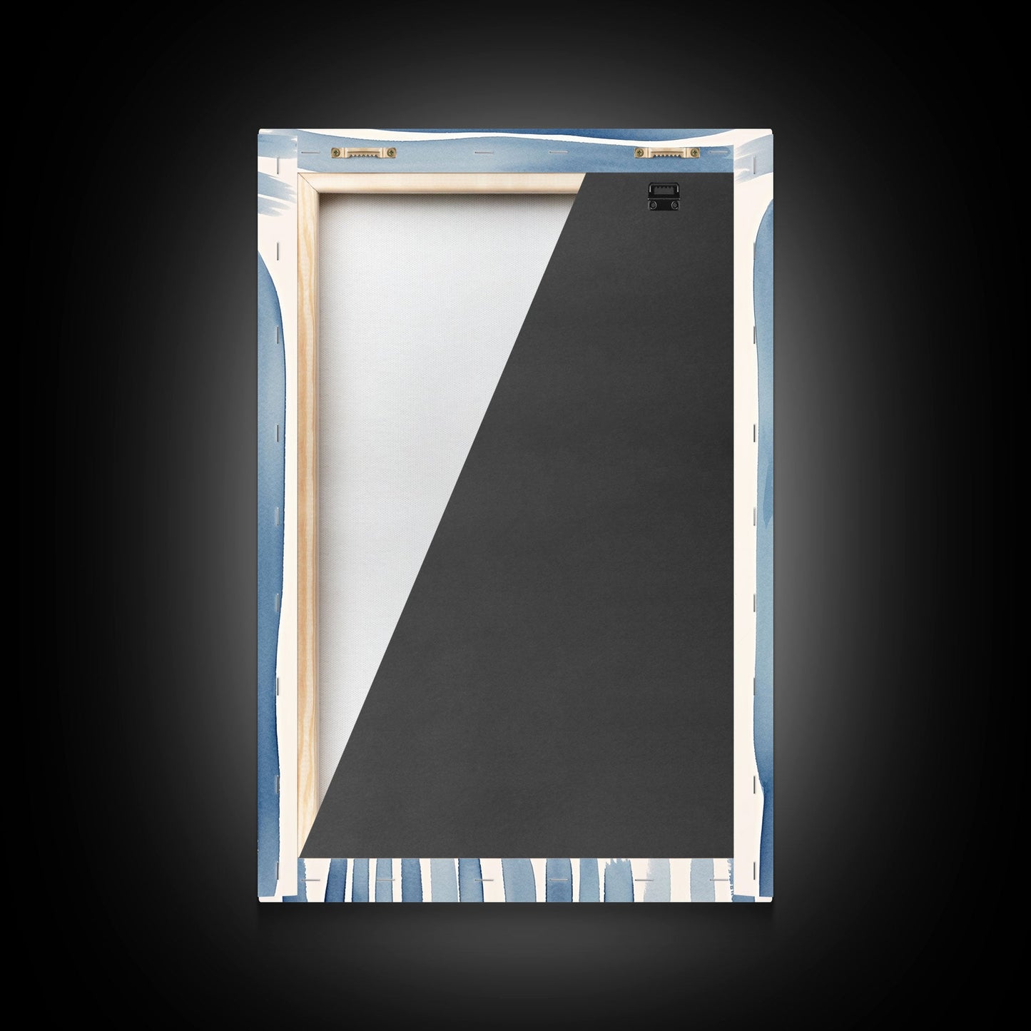 Blue Arc Flow – Japandi Minimal Abstract Wall Art