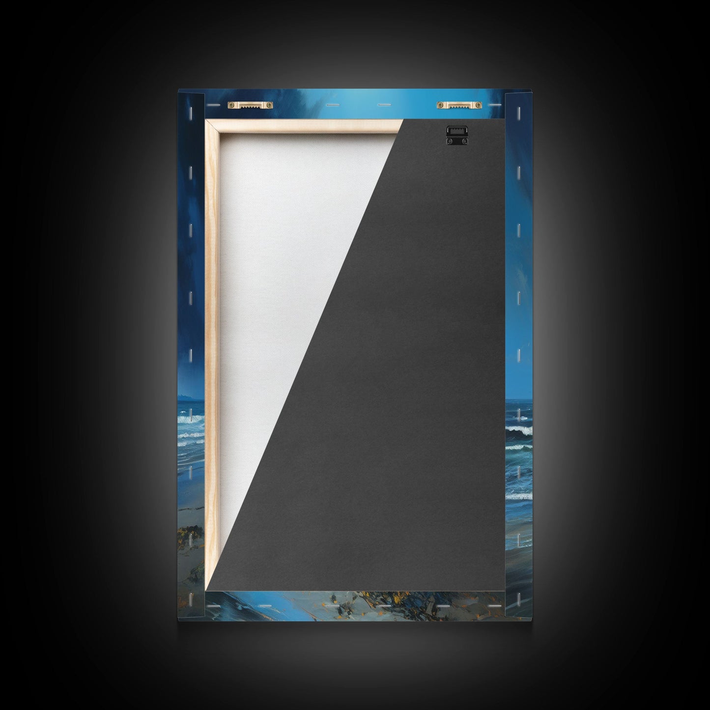 Night Tide Reflections – 3 Piece Framed Canvas Wall Art