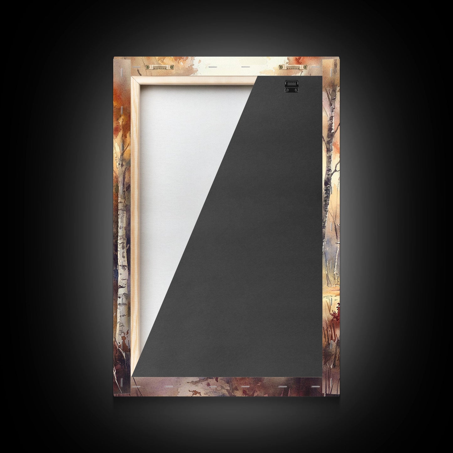 Autumn Cabin Glow – Rustic Woodland Wall Art