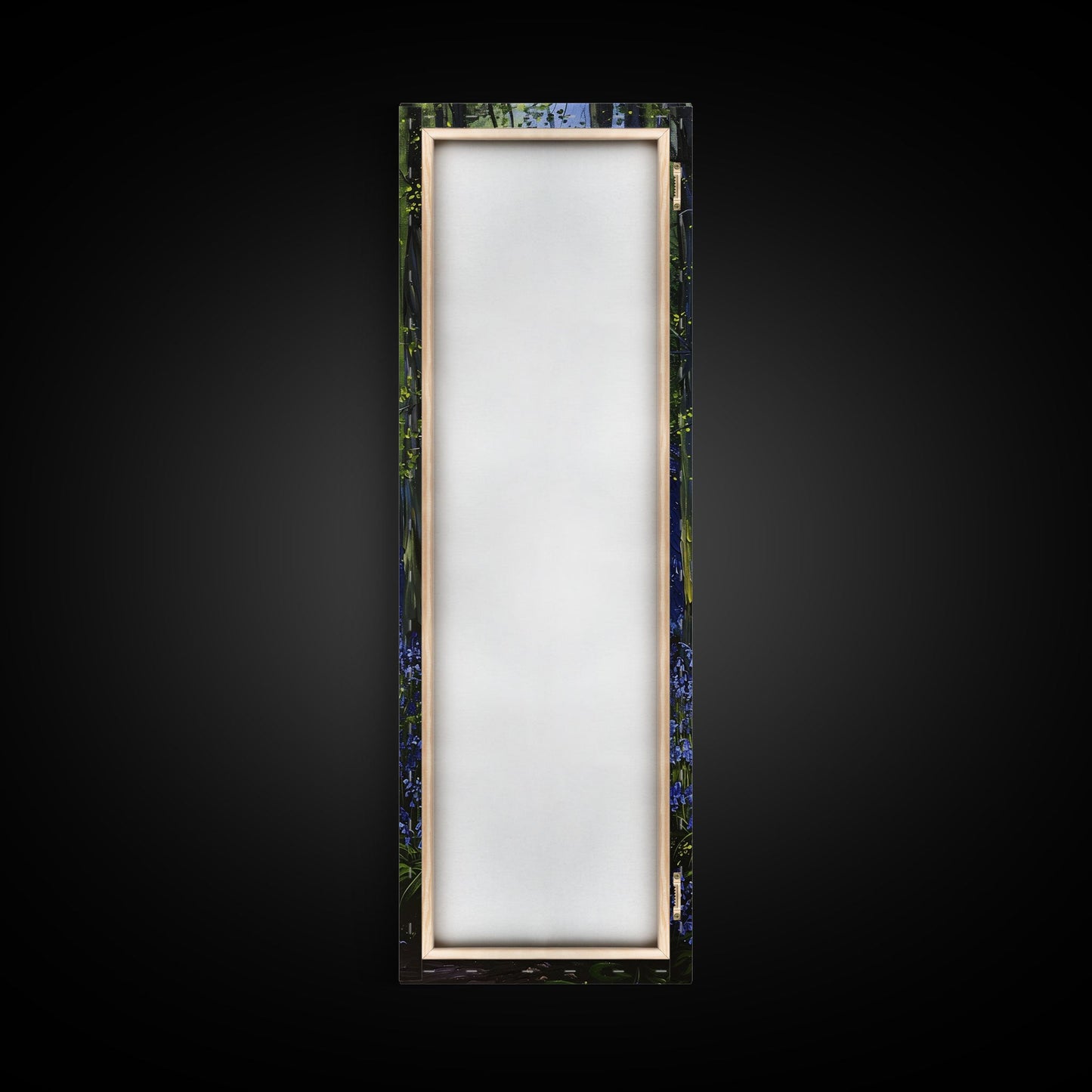 Bluebell Forest Path – Tall Skinny Framed Canvas Wall Art