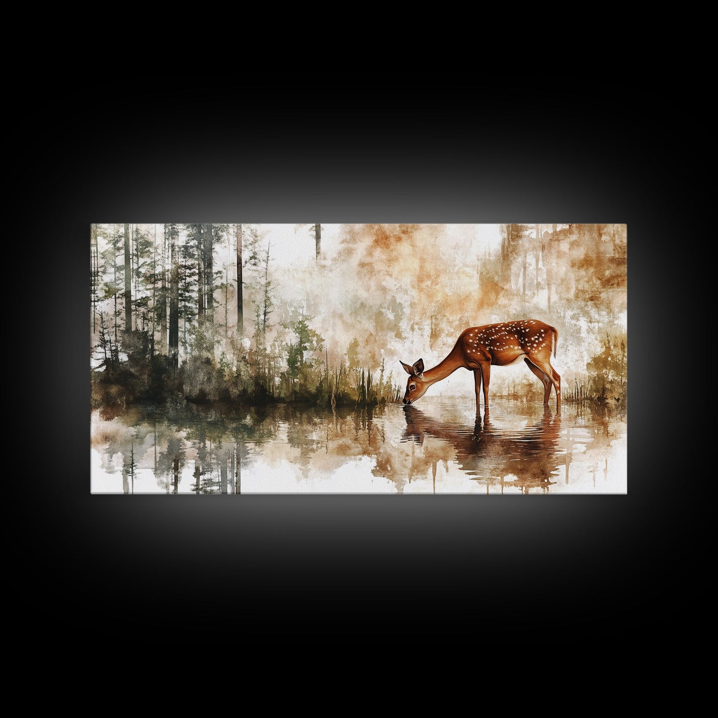 Forest Edge Deer – Woodland Nature Wall Art