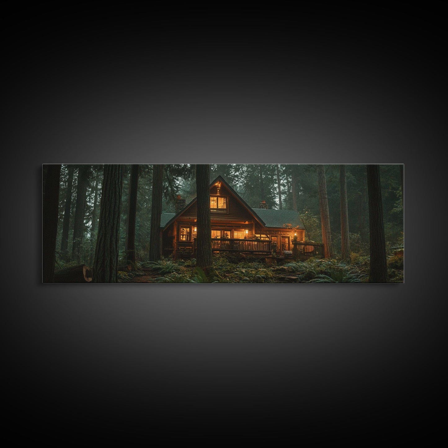 Cabin in the Pines – Cozy Woodland Retreat Wall Art