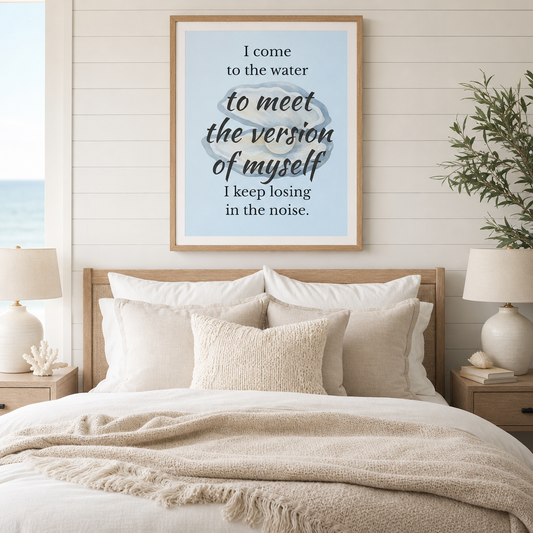 Pearl of the Stillness — Coastal Minimalist Art Print (4:5 Ratio Digital Download)