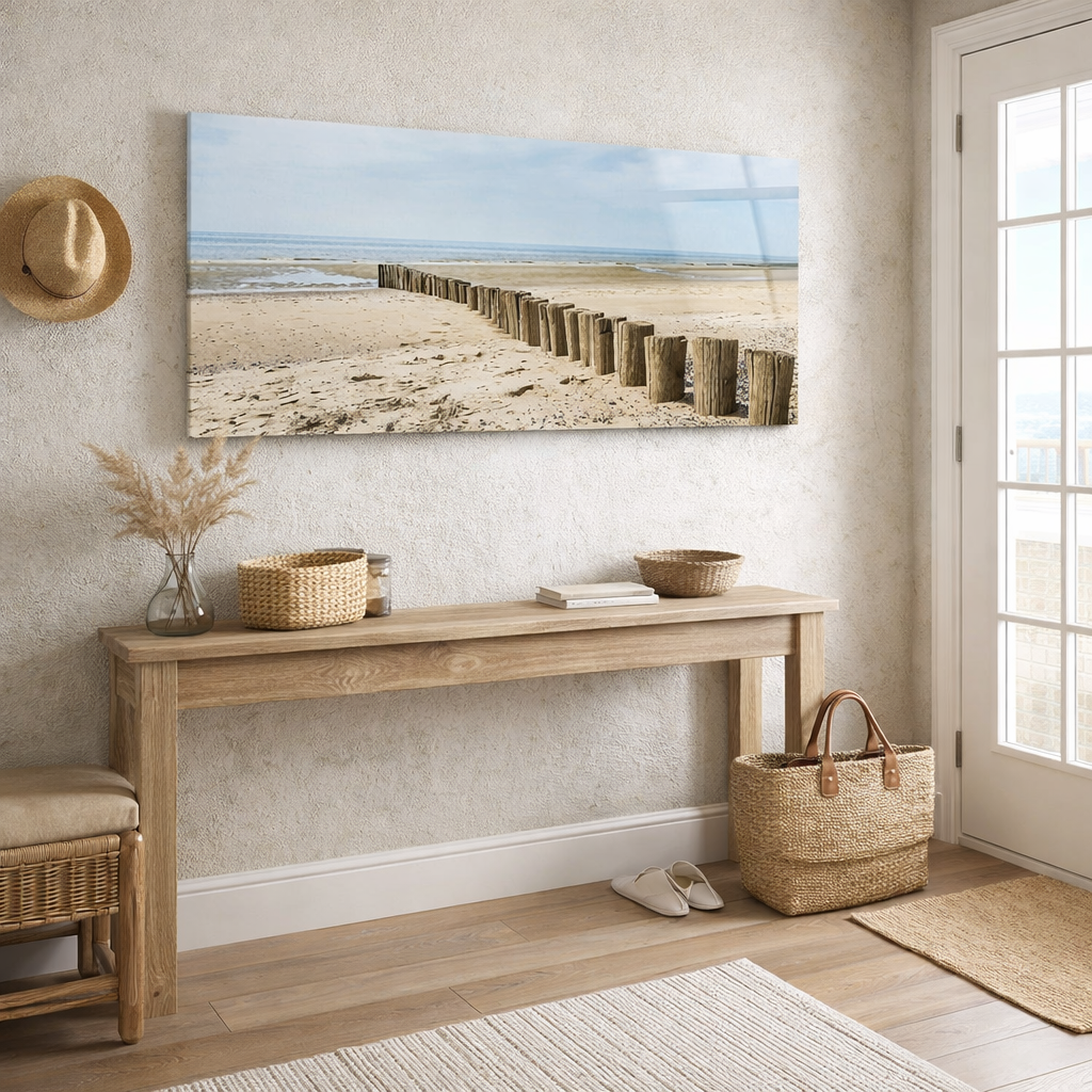 Coastal Breakwater – Glass Wall Art