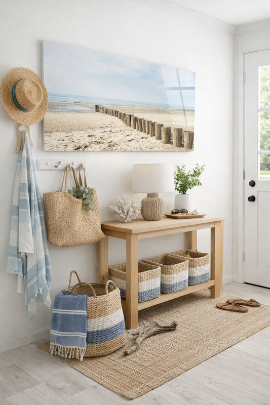 Coastal Breakwater – Glass Wall Art
