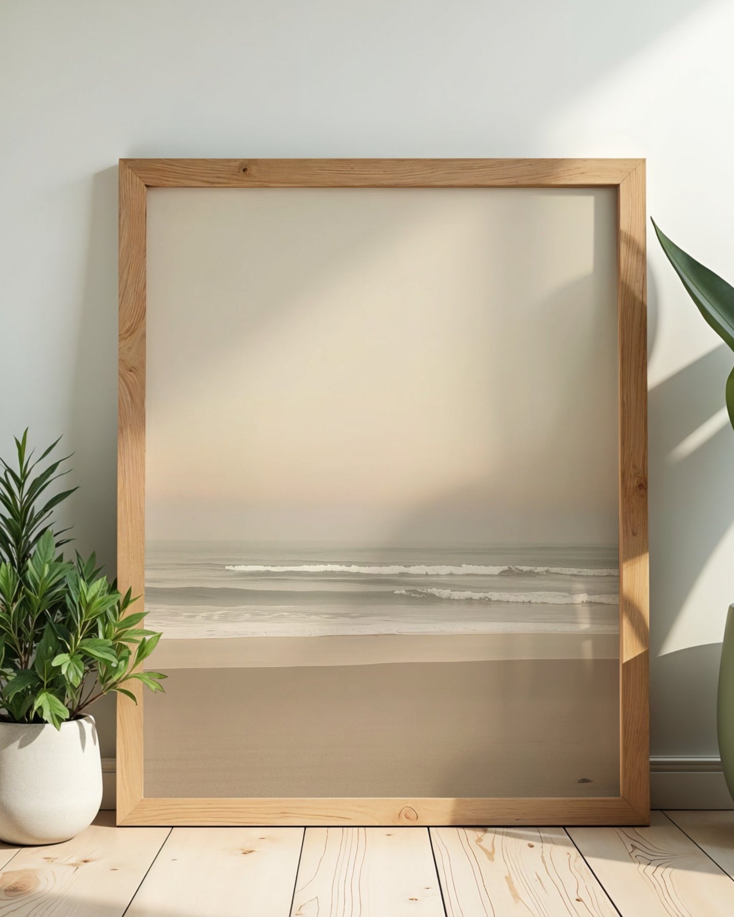 Dawnwashed Tide — Warm Coastal Shoreline Wall Art (4:5 Ratio Digital Download)